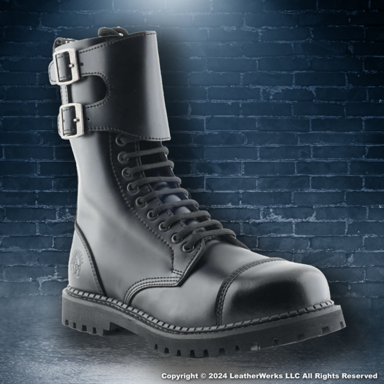 Grinders Camelot Steel Toe Black Lateral 1